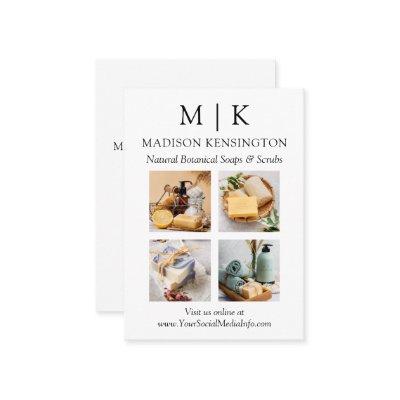 Minimalist Monogram or Add Logo Business 4 Photos