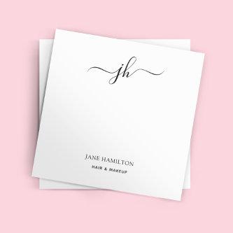 Minimalist Monogram Script Name Post-it Notes