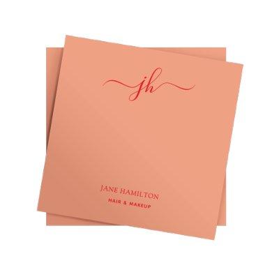 Minimalist Monogram Script Name Post-it Notes