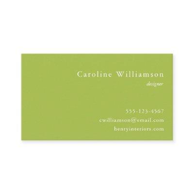 Minimalist Muted Lime Green Elegant Professional