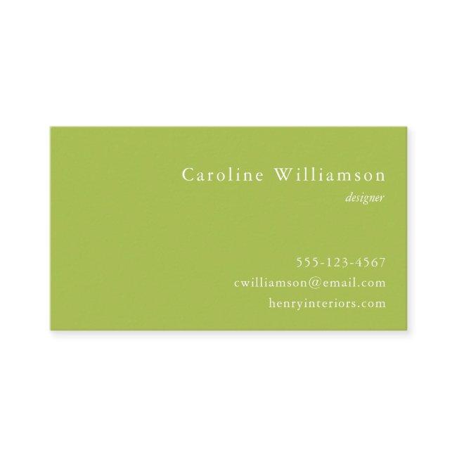 Minimalist Muted Lime Green Elegant Professional