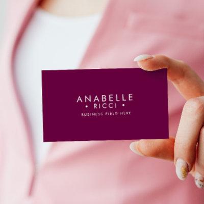 Minimalist Name | Sans Serif Font Type | Dark Pink