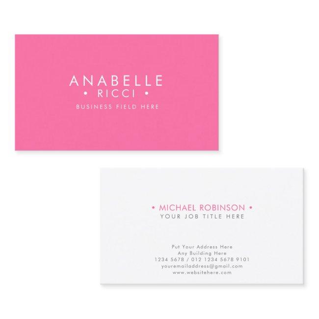 Minimalist Name | Sans Serif Font Type | Pink