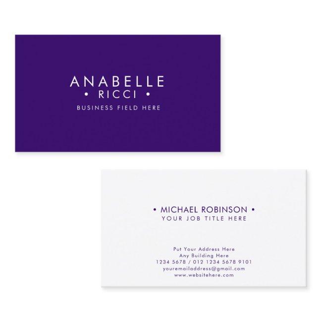 Minimalist Name | Sans Serif Font Type | Purple