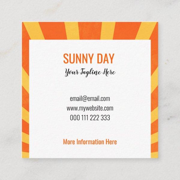 Minimalist Orange Yellow Sun Rays Professional Square