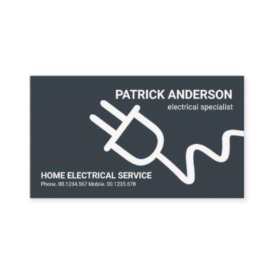 Minimalist Oversize Electric Power Plug Motif
