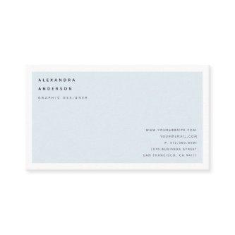 Minimalist Pale Blue White Border