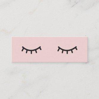 Minimalist pastel pink cute eyelashes illustration mini
