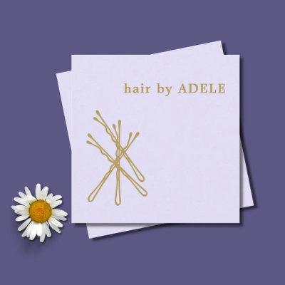 Minimalist Pastel Purple Gold Bobby Pins Hair Square