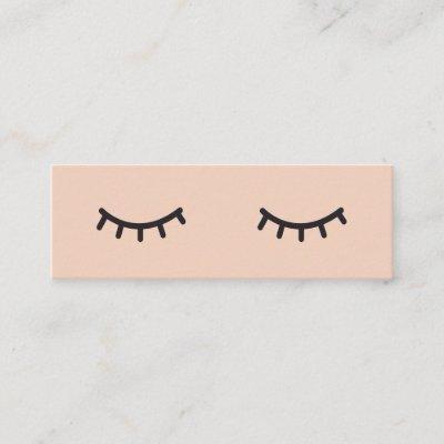 Minimalist peach pink cute eyelashes illustration mini