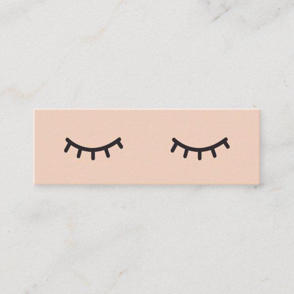 Minimalist peach pink cute eyelashes illustration mini