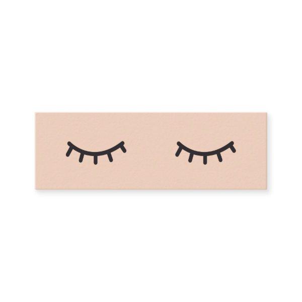 Minimalist peach pink cute eyelashes illustration mini