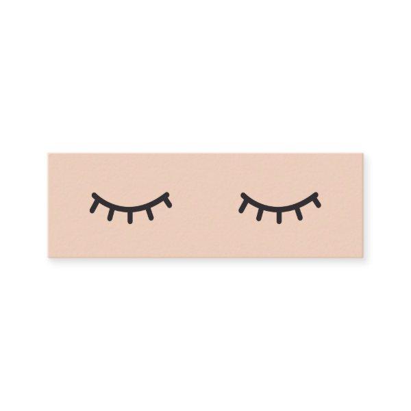 Minimalist peach pink cute eyelashes illustration mini