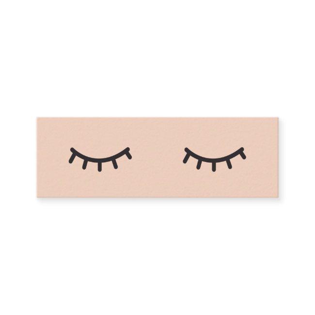 Minimalist peach pink cute eyelashes illustration mini