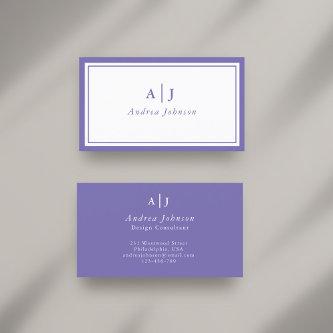 Minimalist Periwinkle Two Border Monogram