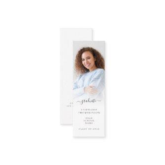 Minimalist Photo Script 2022 Graduation Calling Card