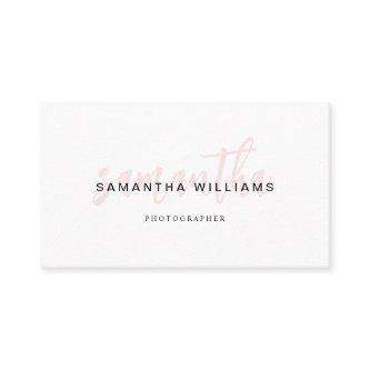 Minimalist Pink Brushed Script Calligraphy QR Code