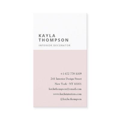 Minimalist pink white colorblock floral pattern