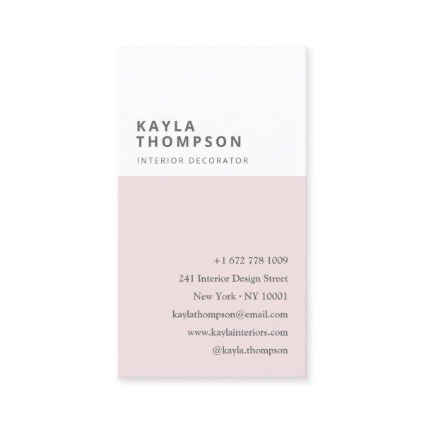 Minimalist pink white colorblock floral pattern