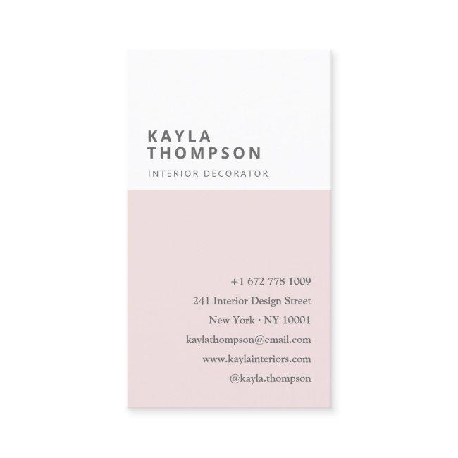 Minimalist pink white colorblock floral pattern