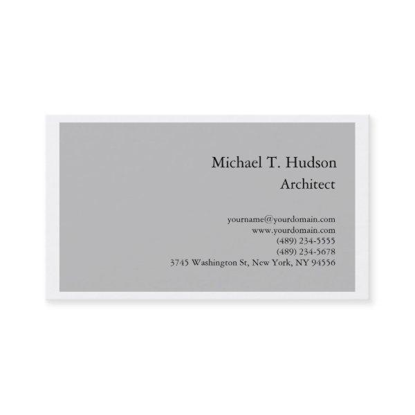Minimalist Plain Architect Classical Grey White