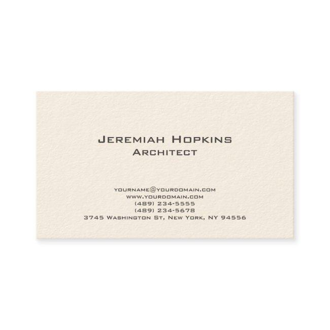 Minimalist Plain Architect Company Cream