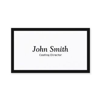 Minimalist Plain Black Border Casting Director