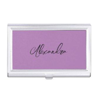 Minimalist Plain Calligraphy Own Name Lavender  Case