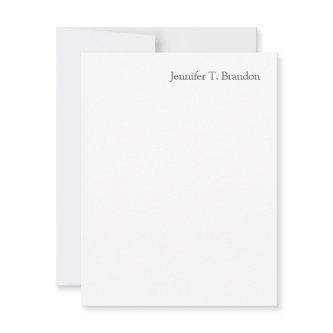 Minimalist Plain Classical Professional Unique Note Card