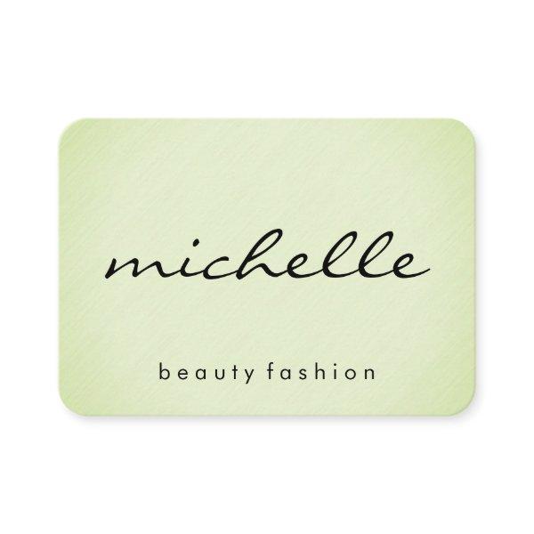 Minimalist Plain Green with Cursive Text