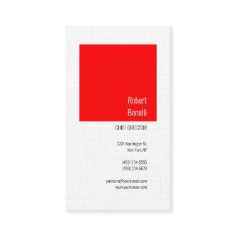 Minimalist Plain Modern Linen Red White