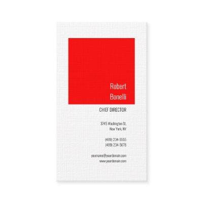 Minimalist Plain Modern Linen Red White
