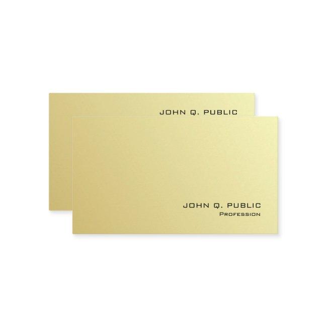 Minimalist Plain Modern Professional Gold Matte