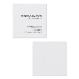 Minimalist Plain Modern Professional White Square