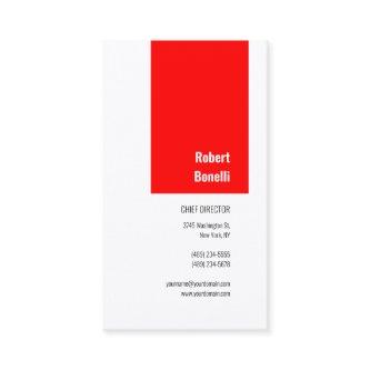 Minimalist Plain Modern Red White