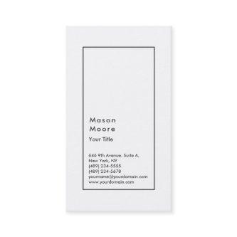 Minimalist Plain Modern Style Professional White