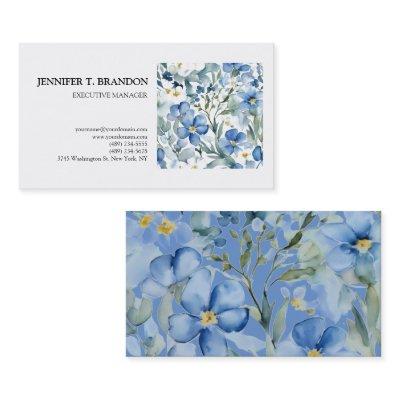 Minimalist Plain Modern Watercolor Floral