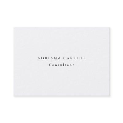 Minimalist Plain Simple White Professional