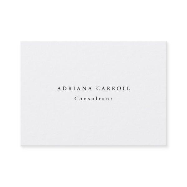 Minimalist Plain Simple White Professional