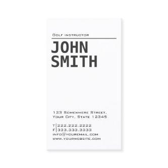 Minimalist Plain White Golf Instructor