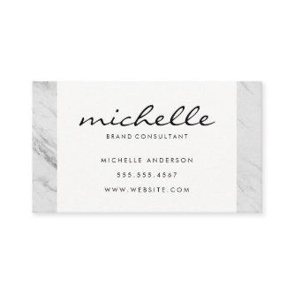 Minimalist Plain White Marble Trim