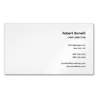Minimalist Plain White Modern   Magnet