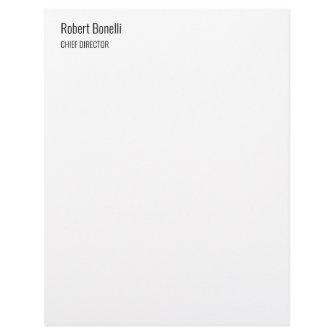 Minimalist Plain White Modern Letterhead
