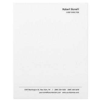 Minimalist Plain White Modern  Letterhead