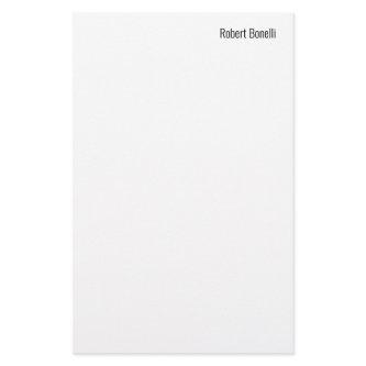 Minimalist Plain White Modern Standard Size Stationery