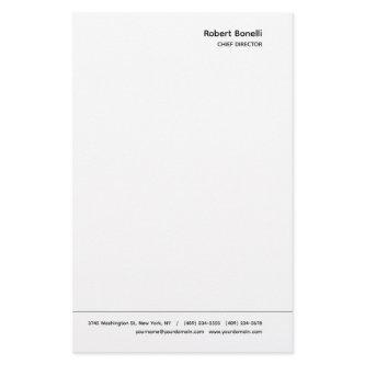 Minimalist Plain White Modern  Stationery