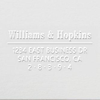 Minimalist Professional Business Return Address Embosser