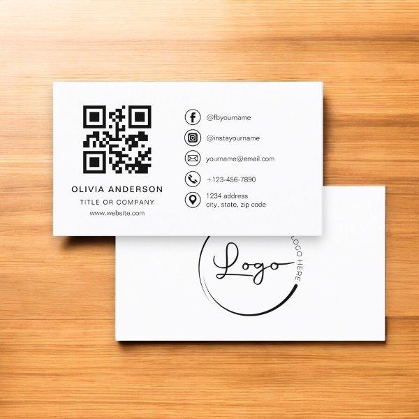 Minimalist Professional Company Logo QR Code