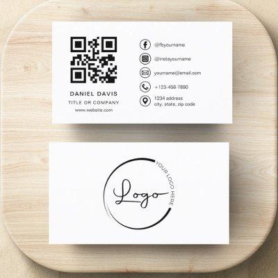 Minimalist Professional Company Logo QR Code