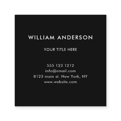 Minimalist Professional Corporate Black And White  Square